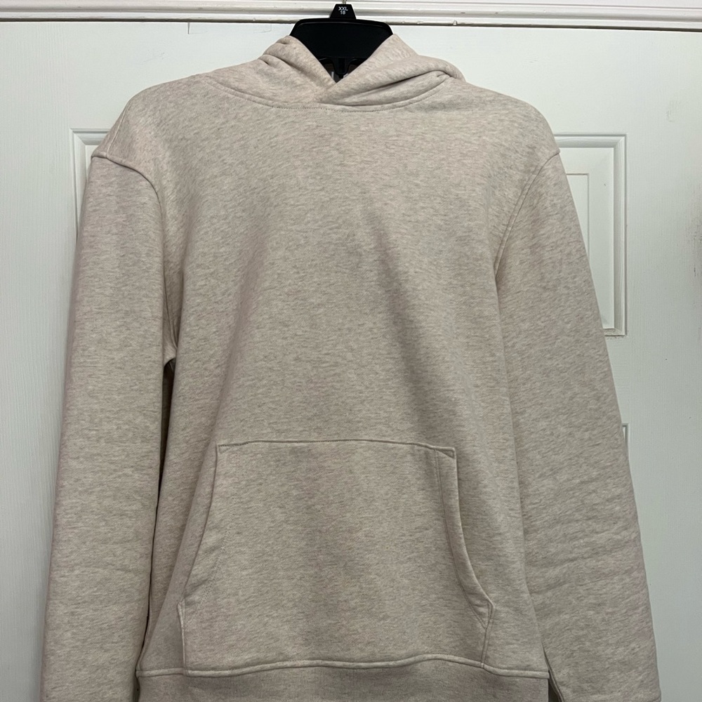 Mens tan throw over hoodie